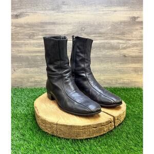 Florsheim Men - Size 7.5D - Vintage Black Royal Imperial Italian Zipper Boots